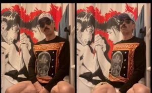 AHS NYC Big Daddy Ledermaske Pullover Baumwolle/Poly Mischung Gay Rollenspiel - Bild 1 von 10