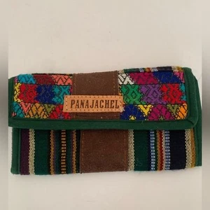 Panajachel Guatemala multicolor embroidered wristlet wallet - Picture 1 of 4