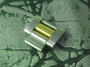 VINTAGE ROLEX OYSTER 19MM 78353 457 18K GOLD/SS BRACELET CONNECTOR LINK /2 LINKS - Picture 1 of 17