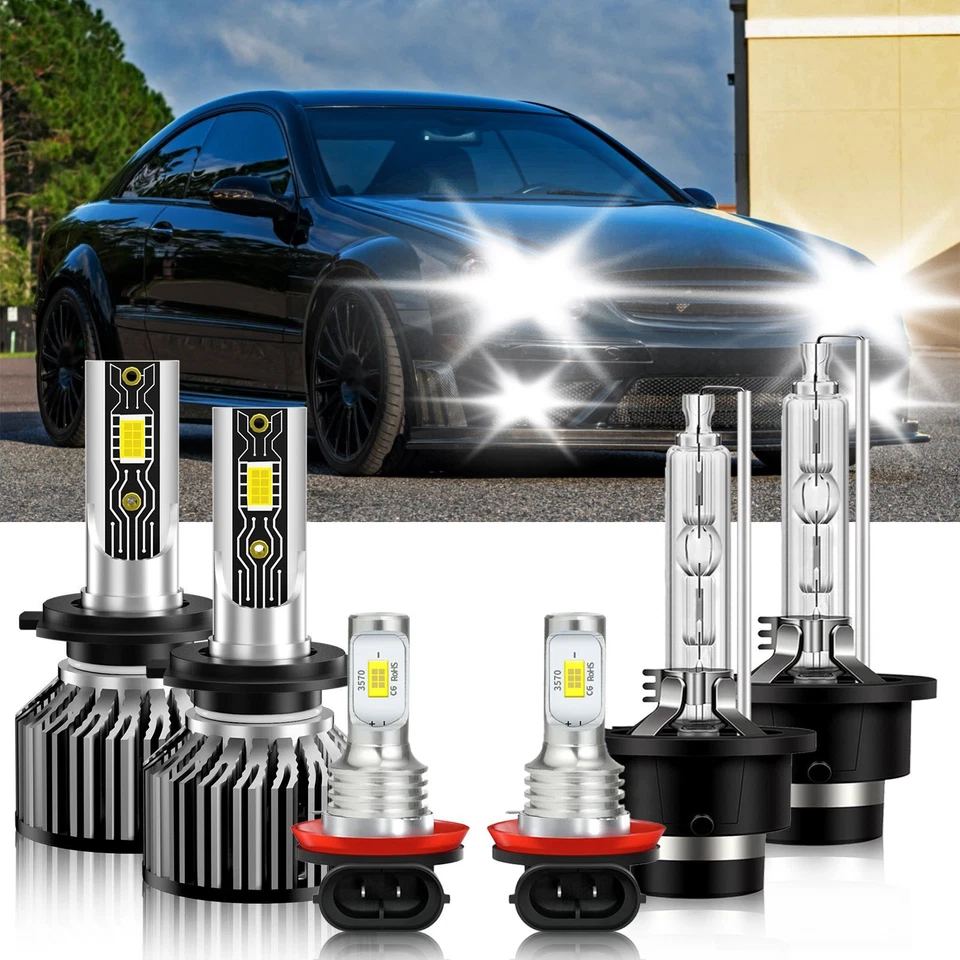 LED HID Headlight High Low Beam Fog Light For Mercedes-Benz CLK63 AMG 2008-2008 - Image 1 of 4