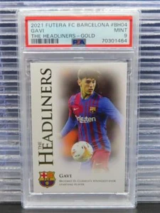 2021 Futera FC Barcelona Gavi The Headliners Gold Rookie Card RC #125/280 PSA 9 - Bild 1 von 1