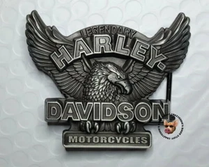 Hebilla de cinturón de águila Harley Davidson® legendaria esculpida ala superior 97786-08 V con bolsa - Imagen 1 de 4