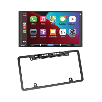 Jensen CAR710-4 7" Double-DIN Touchscreen Receiver + License Plate Camera - Image 1 of 4