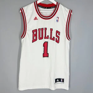 CHICAGO BULLS #1 DERRICK ROSE BASKETBALL NBA JERSEY SHIRT ADIDAS SIZE S WHITE - Picture 1 of 8