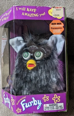 Новый в коробке 1999 Furby Серебряный серый норка 70-800 зеленые глаза Tiger запечатанный РЕДКАЯ! - Изображение 1 из 4
