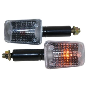 Motorrad Mini Blinker Flood schwarz für Honda XRV 750 Africa Twin RD07B 1996-03 - Bild 1 von 3