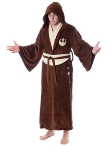 Star Wars Adult Obi-Wan Kenobi Jedi Fleece Robe Bathrobe For Men Women (XXS/XS) - Picture 1 of 6