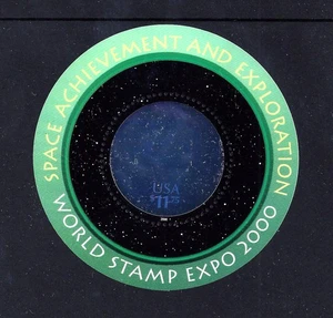 U.S. SCOTT #3412 - SPACE ACHIEVMENT - MINT N.H. - $11.75 - ROUND HOLOGRAM - - Bild 1 von 1