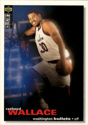 1995-96 Collector's Choice #239 Rasheed Wallace Washington Bullets Rookie - Image 1 of 2