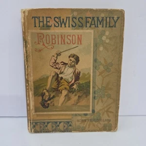 Antique 1881 Wyss, Johann David THE SWISS FAMILY ROBINSON Words One Syllable - Imagen 1 de 12
