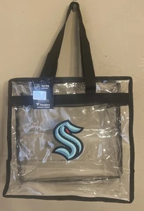 New NHL  Seattle Kraken Fanatics Clear Logo Tote Bag with Zipper  New With Tags - Picture 1 of 4