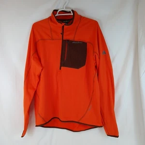 Eddie Bauer First Ascent Pullover Herren L Orange FreeHeat Waffelstrick Jagd - Bild 1 von 10