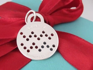 Brand New Tiffany & Co Silver Return To Zodiac Aquarius Circle Charm Pendant - Picture 1 of 5