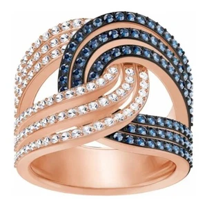 AUTHENTIC SWAROVSKI BRAND NEW Lemon Knot Ring Blue 5409193 5409190 - Picture 1 of 3