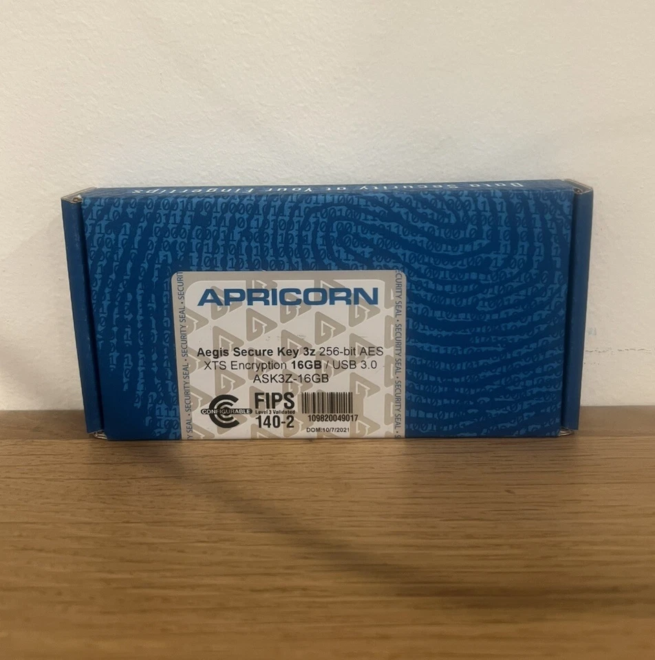✅ BRAND NEW! Apricorn ASK3Z-16GB 16gb 256-bit AES XTS Encrypted Secure USB - Image 1 of 1