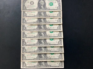 $1 DOLLAR BILL Lot of 9 - Picture 1 of 4