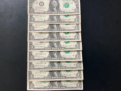 $1 DOLLAR BILL Lot of 9 - Image 1 of 4