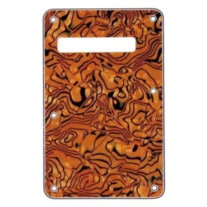 Nuovo Backplate Strat Design Oro E Nero 3 Ply Per Chitarra Stratocaster - Picture 1 of 3