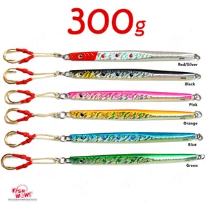 Fish WOW! 10.5oz 300g Fishing Speed Jigs Vertical Trolling knife Lures Hook lot - Picture 1 of 20