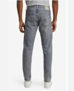 Pantalones de mezclilla para hombre Tellis modernos calce ajustado talla 38 X 34 lavado a vapor City Haze gris nuevos con etiquetas - Imagen 1 de 23