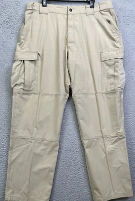 Брюки тактические мужские 5.11 XL 39.5-43 желтовато-коричневые грузовые рабочие военные рипстоп плоские спереди - Изображение 1 из 4