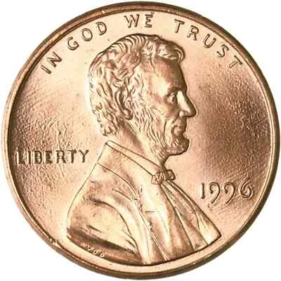 1996 P Lincoln Memorial Cent Uncirculated US Mint - Image 1 of 2