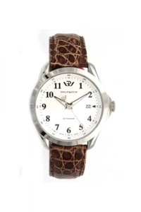 Watch Philip Watch Man Woman Automatic Leather Strap Crocodile Brown New - Picture 1 of 1