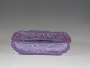Vintage Caithness schottische Kunst Glas Neodym Zigarette oder Kommode Box um 1970 - Bild 1 von 4