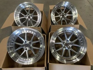 19x9.5 F | 19x11 R | +22 Aodhan DS08 5x114.3 Silver Wheels (Used Set) - Picture 1 of 10