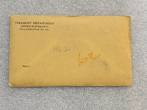 1962 U.S. Mint Set Silver Proof Set ~~ SEALED ENVELOPE ~~  (62A) Cover