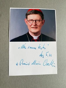 RAINER MARIA WOELKI Kardinal signed Briefkarte 10x15 Autogramm mit Zusatz - Picture 1 of 1