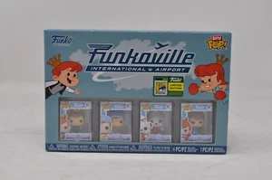 SDCC 2024 FUNKO ESCLUSIVO FUNKOVILLE BITTY POP 4 PZ ADESIVO UFFICIALE CON - Foto 1 di 6