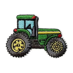 Parche de hierro bordado para tractor verde - apliques de vehículo agrícola - Imagen 1 de 2
