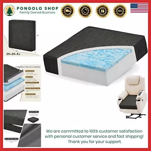 Ultra-Comfort Black Gel Memory Foam Recliner Cushion - For Easy Stand Up Support - Picture 1 of 9