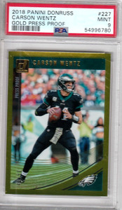 CARSON WENZT DONRUSS GOLD PRESS PROOF #227 SP 40/50 PSA 9 🔥🔥🔥