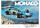 Monaco F1 Reprint 1974 Signed by winner Ronnie Peterson. F1 Memorabilia