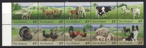 Neuseeland 1995 Bauernhof Tieren Broschüre Im Bereich Von 10 Mint, MNH - Picture 1 of 1