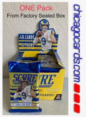 2022 Score Football HOBBY Jumbo Pack Look4 Pickett Zappe Rookie Manning AUTO - Image 1 of 4