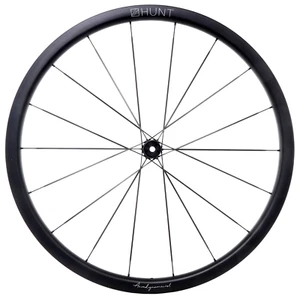 HUNT 32 UD Carbon Spoke Aerodynamicist Tubeless Front Wheel 12mm TA 700c CL Disc - Picture 1 of 6
