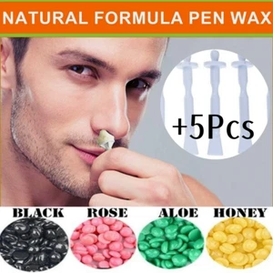UNISEX NOSE EAR HAIR REMOVAL WAX KIT PAINLESS & EASY NASAL WAXING STRIP REMOVER - Picture 1 of 12