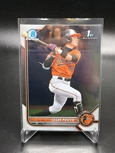 2022 Bowman Cesar Prieto 1st Prospect Chrome RC Orioles Cardinals QTY AVAILABLE - Picture 1 of 2