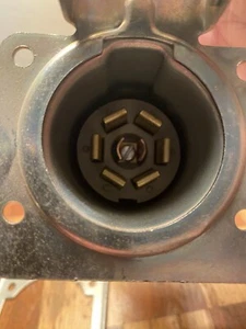 7 Way RV Socket vintage new old stock with bracket - Picture 1 of 4