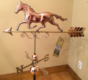Good Directions Pure Polished Copper Galloping Horse Weathervane 1974P #4