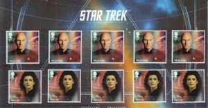 GB 2020 STAR TREK THE NEXT GENERATION PICARD & TROI CHARACTER STAMP SET 594NG - Bild 1 von 2