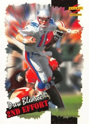 1996 Score Football Drew Bledsoe 2nd Effort #248 NM/MT NEW ENGLAND PATRIOTS - Image 1 of 2