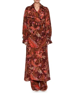 NWT Etro Paisley Print Silk Trench coat Size 48 - Picture 1 of 8