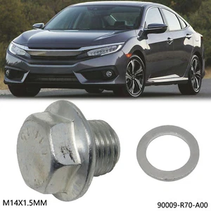 Engine Oil Pan Drain Sump Bolt Plug&Washer For Honda Civic CR-V Acura Accord ... - Picture 1 of 8