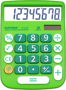 Desktop Calculator 8 Digit with Solar Power and Easy to Read LCD Display, Big Bu - Picture 1 of 7