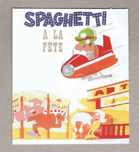 EX LIBRIS  Dino ATTANASIO  SPAGHETTI A LA FÊTE    YAKABD  16 x 18,5 - Picture 1 of 1