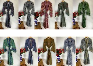 Lot Of 10 Pieces Viscose Mix Silk Kimono Robe Women Bathrobe Dressing Gown 39